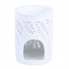 White Leafy Fern Cut Out Oil Burner and Wax Warmer White Leafy Fern Cut Out Oil Burner and Wax Warmer