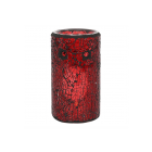 Red Pillar Crackle Glass Oil Burner and Wax Warmer