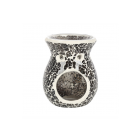 Small Gunmetal Grey Crackle Oil Burner and Wax Warmer