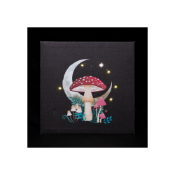 Forest Mushroom Light Up Canvas Plaque Forest Mushroom Light Up Canvas Plaque