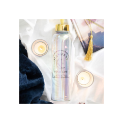 Manifest Your Life Iridescent Glass Water Bottle Manifest Your Life Iridescent Glass Water Bottle