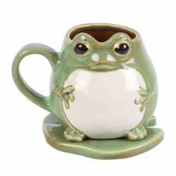 Frog Shaped Mug and Lily Pad Saucer Frog Shaped Mug and Lily Pad Saucer