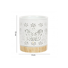Matte Ceramic Butterfly Oil Burner Matte Ceramic Butterfly Oil Burner