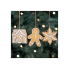Set of 3 Hanging Gingerbread Decorations 