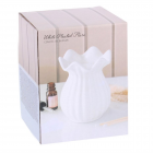 White Pleated Flare Oil Burner White Pleated Flare Oil Burner