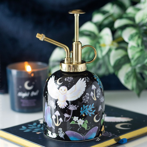 Night Flight Owl Print Ceramic Plant Mister Night Flight Owl Print Ceramic Plant Mister