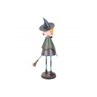 Metal Witch Ornament with Broom Metal Witch Ornament with Broom