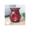 Large Red Crackle Glass Oil Burner and Wax Warmer