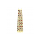 Set of 3 Cream Midnight Bloom Print Taper Candles