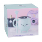 Mint Green Cauldron Mug with Wand Stirrer Mint Green Cauldron Mug with Wand Stirrer