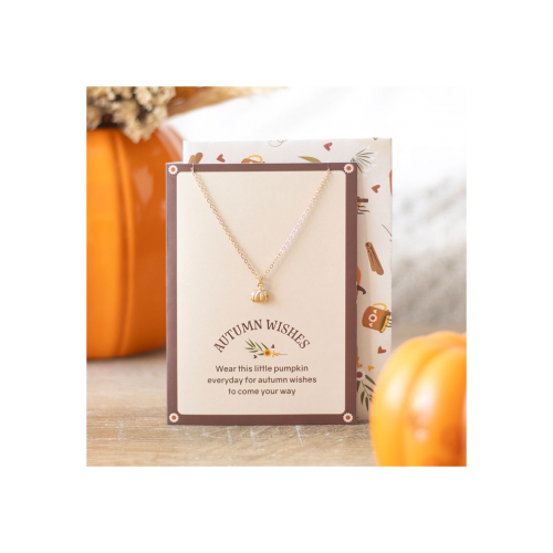Pumpkin Necklace on Greeting Card