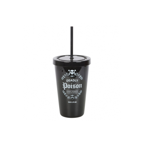 Deadly Poison Plastic Tumbler with Straw