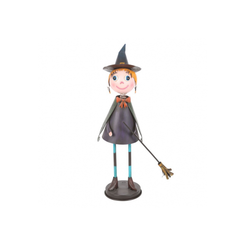 Metal Witch Ornament with Broom Metal Witch Ornament with Broom
