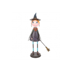 Metal Witch Ornament with Broom Metal Witch Ornament with Broom