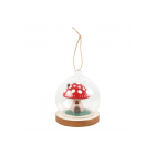 Mushroom House Glass Dome Hanging Decoration