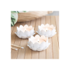 Set of 3 White Lotus Flower Tealight Holders Set of 3 White Lotus Flower Tealight Holders