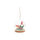 Gnome Glass Dome Hanging Decoration