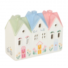 Pastel House Incense Cone Burner and Tealight Holder Pastel House Incense Cone Burner and Tealight Holder