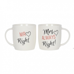 Set of 2 Mr & Mrs Mugs Set of 2 Mr & Mrs Mugs