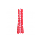 Set of 3 Girl Gang Bow and Heart Taper Candles