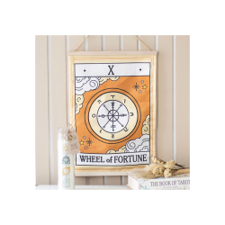 The Wheel of Fortune Vintage Tarot Wall Hanging The Wheel of Fortune Vintage Tarot Wall Hanging