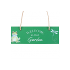 Green Welcome to Our Garden Hanging Sign