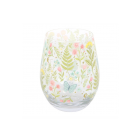Luna Bloom Floral Print Stemless Glass