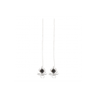 Black Obsidian Spider Threader Earrings