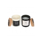 Set of 2 Yin Yang Black Oud and Coconut Candles