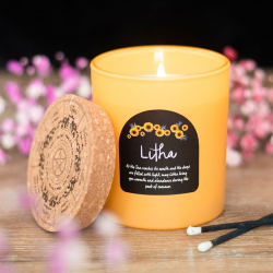 Litha Wildflower Wheel of the Year Candle