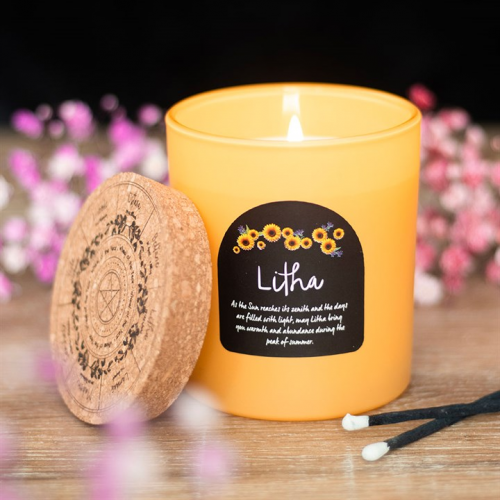 Litha Wildflower Wheel of the Year Candle Litha Wildflower Wheel of the Year Candle