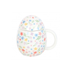 Spring Floral Print Egg Shaped Mug Spring Floral Print Egg Shaped Mug