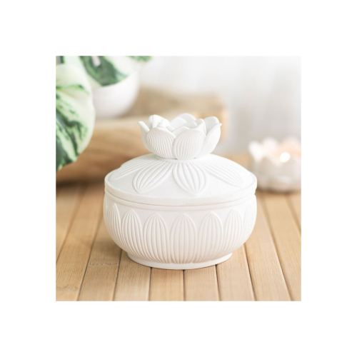 White Lotus Flower Trinket Box White Lotus Flower Trinket Box