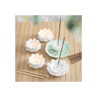Set of 3 White Lotus Flower Tealight Holders Set of 3 White Lotus Flower Tealight Holders