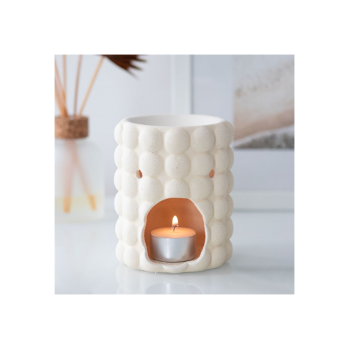 Cream Speckle Bubble Oil Burner and Wax Warmer Cream Speckle Bubble Oil Burner and Wax Warmer