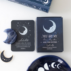 Sodalite Crystal Moon Keepsake Stone in a Box Sodalite Crystal Moon Keepsake Stone in a Box