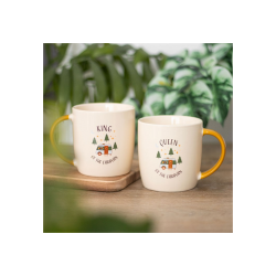 Camping King and Queen Couples Mug Set Camping King and Queen Couples Mug Set
