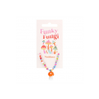 Orange Mushroom Beaded Pendant Necklace