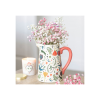 Cream Folk Print Ceramic Flower Jug Cream Folk Print Ceramic Flower Jug