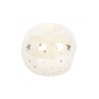 White Iridescent Star Oil Burner and Wax Warmer White Iridescent Star Oil Burner and Wax Warmer