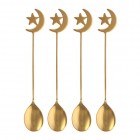 Set of 4 Star and Moon Teaspoons