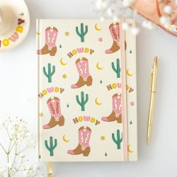 Cowboy Boot A5 Notebook with Sticker Sheet Cowboy Boot A5 Notebook with Sticker Sheet