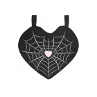 Spiderweb Heart Satin Tote Bag