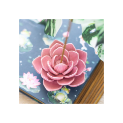 Pink Water Lily Incense Stick Holder Pink Water Lily Incense Stick Holder