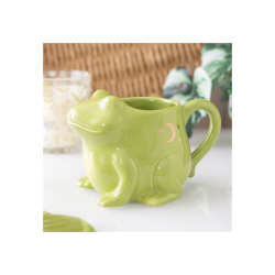 Luna Frog Shaped Mug and Lily Pad Saucer Luna Frog Shaped Mug and Lily Pad Saucer