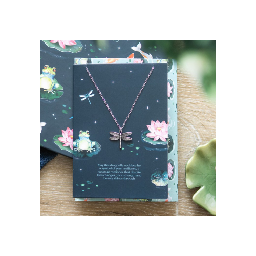 Dragonfly Necklace on Greeting Card Dragonfly Necklace on Greeting Card