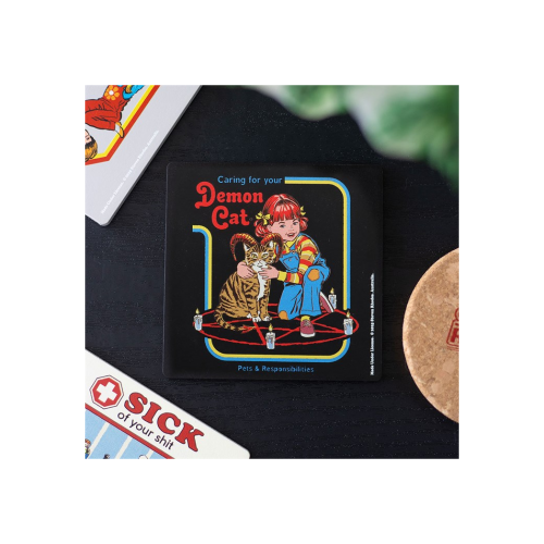 Demon Cat Coaster by Steven Rhodes Demon Cat Coaster by Steven Rhodes