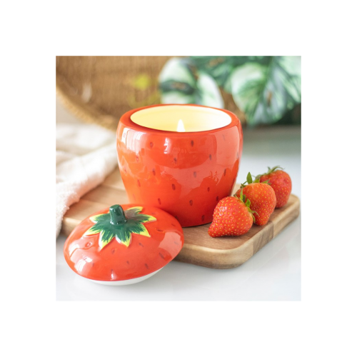 Strawberry Shaped Candle Jar Strawberry Shaped Candle Jar