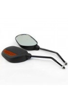 Pair of Oval Bicycle Bike Mirrors with Reflectors/For Mountain Bike and Mobility Scooter Handlebars
