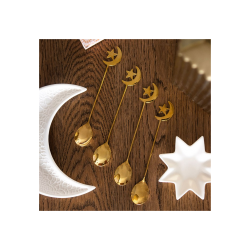 Set of 4 Star and Moon Teaspoons Set of 4 Star and Moon Teaspoons